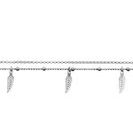 Cha&icirc;ne De Cheville Azou Argent Blanc - Cha&icirc;nes de cheville Femme | Histoire d&rsquo;Or