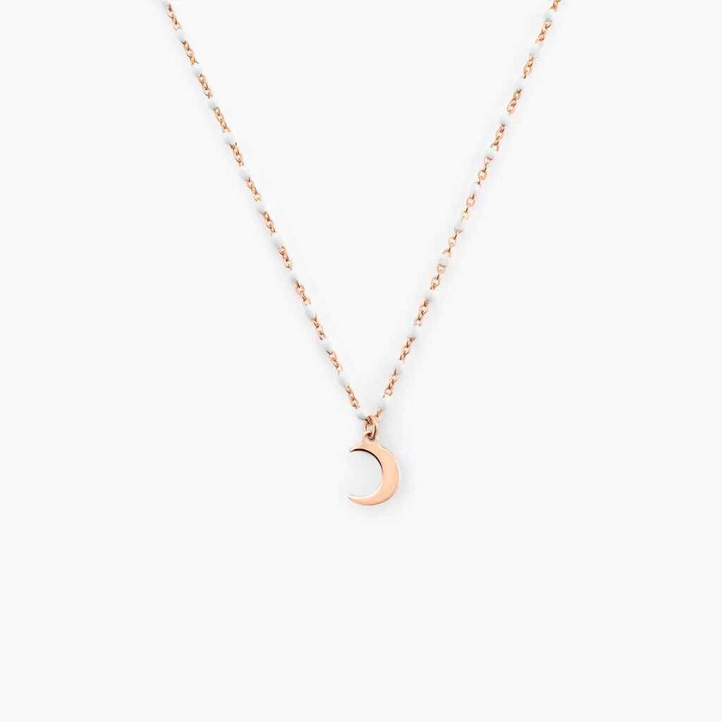 Collier Mimosa Argent Rose - Ras de cou Femme | Histoire d’Or