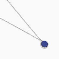 Collier Lunatique Argent Blanc Lapis Lazuli Nacre
