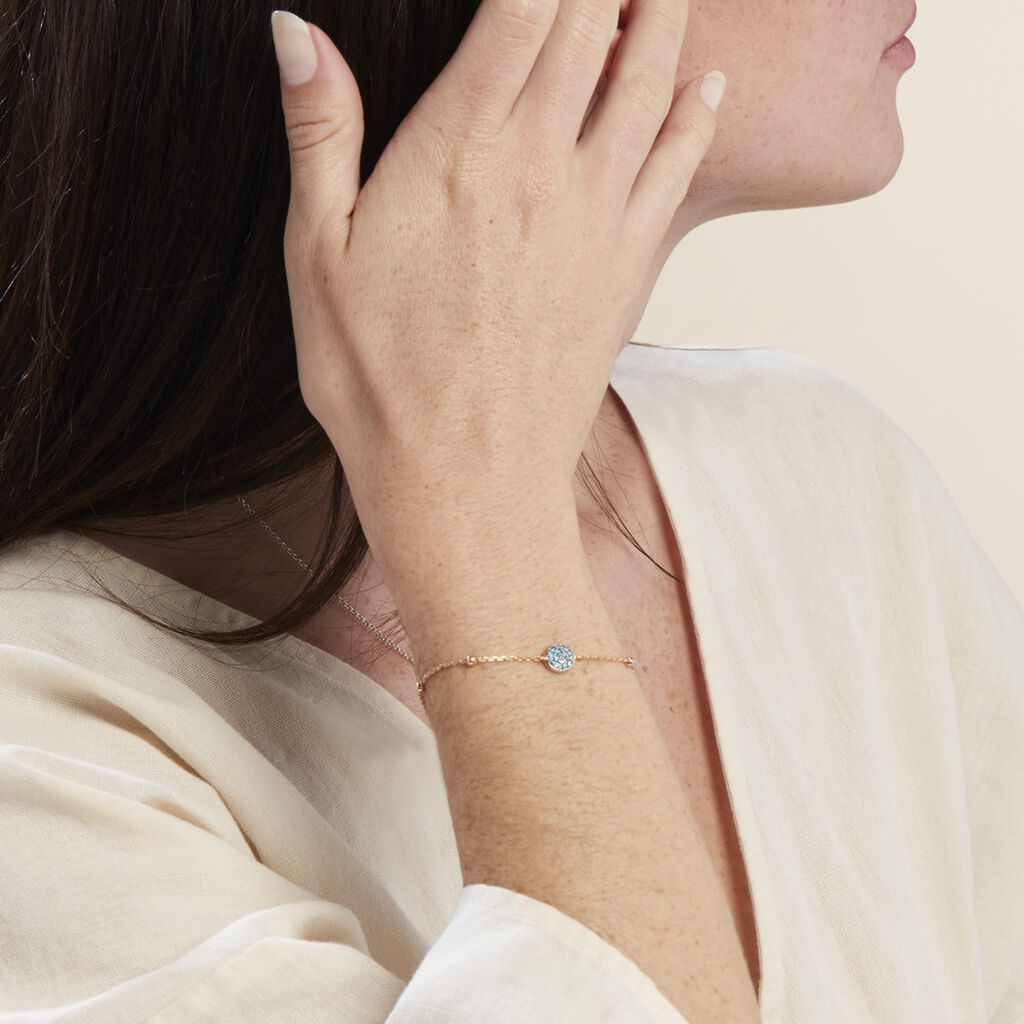 Bracelet Plaqué Or Jaune Mikayla Oxydes De Zirconium - Bracelets Femme | Histoire d’Or