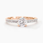 Bague Solitaire Manon Or Rose Oxyde De Zirconium - Bagues solitaires Femme | Histoire d&rsquo;Or