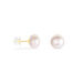 Boucles D'oreilles Puces Ursulina Or Jaune Perle De Culture - Clous d'oreilles Femme | Histoire d’Or