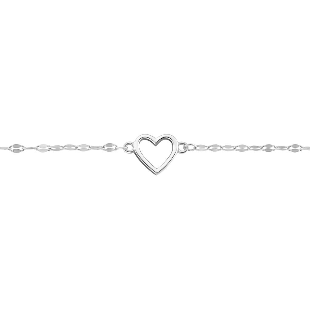 Bracelet Argent Blanc Hariane - Bracelets Coeur Femme | Histoire d’Or