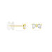 Boucles D'oreilles Puces Darina Noeud Or Jaune Oxyde De Zirconium - Clous d'oreilles Femme | Histoire d’Or