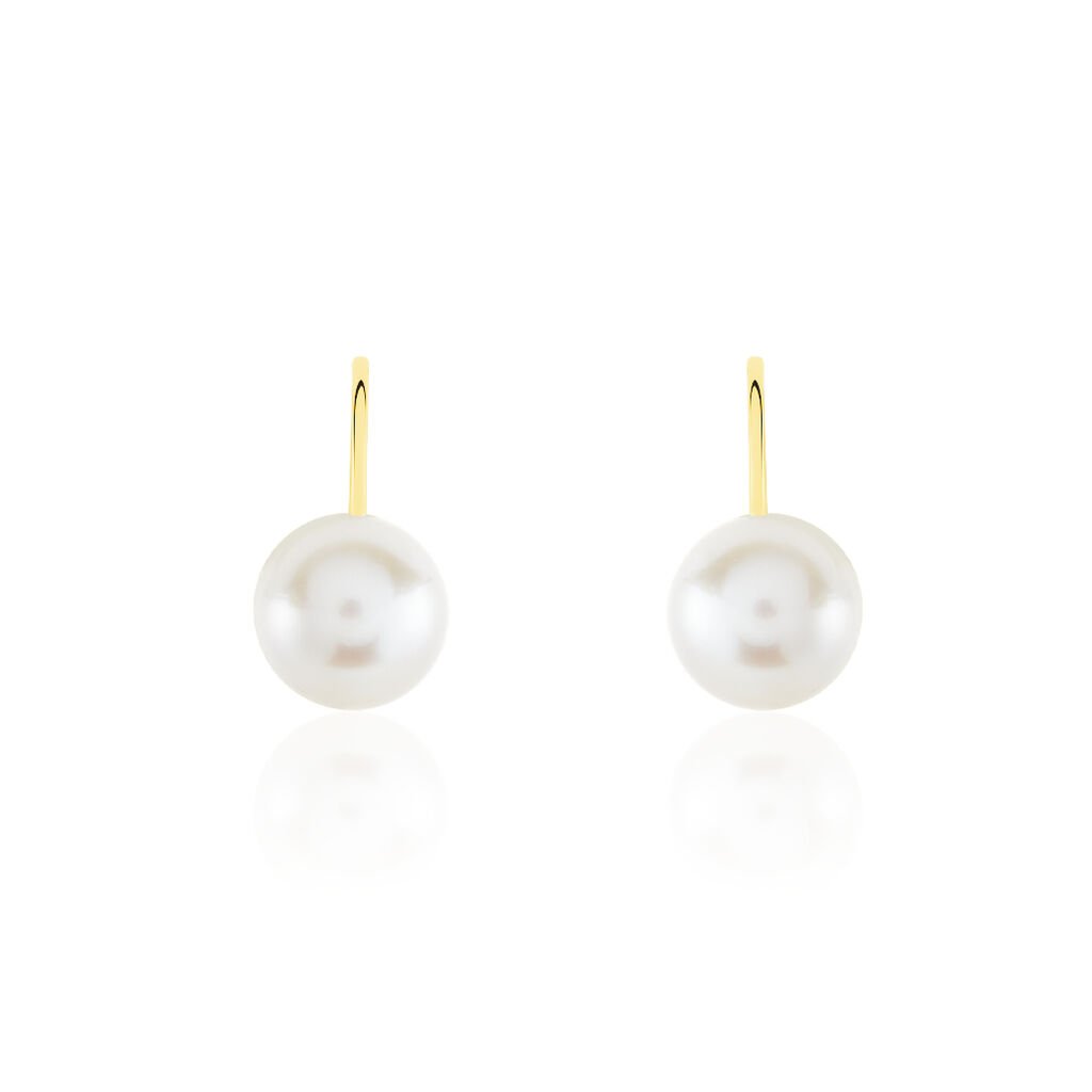Boucles D'oreilles Pendantes Akoya Or Jaune Perle De Culture D'akoya - Boucles d'oreilles pendantes Femme | Histoire d’Or