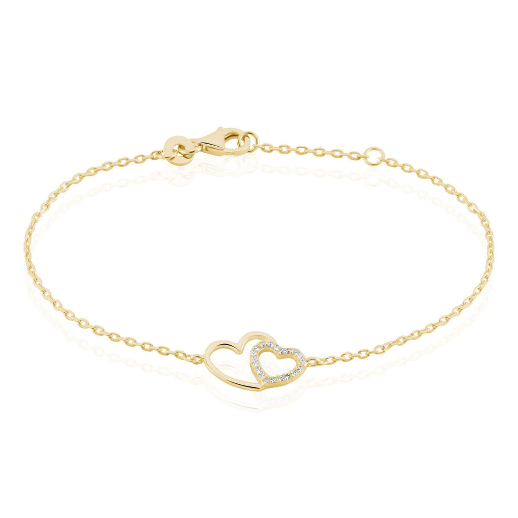 Bracelet Alexandra Plaqu&eacute; Or Jaune Oxyde De Zirconium - F&ecirc;te des m&egrave;res Femme | Histoire d&rsquo;Or