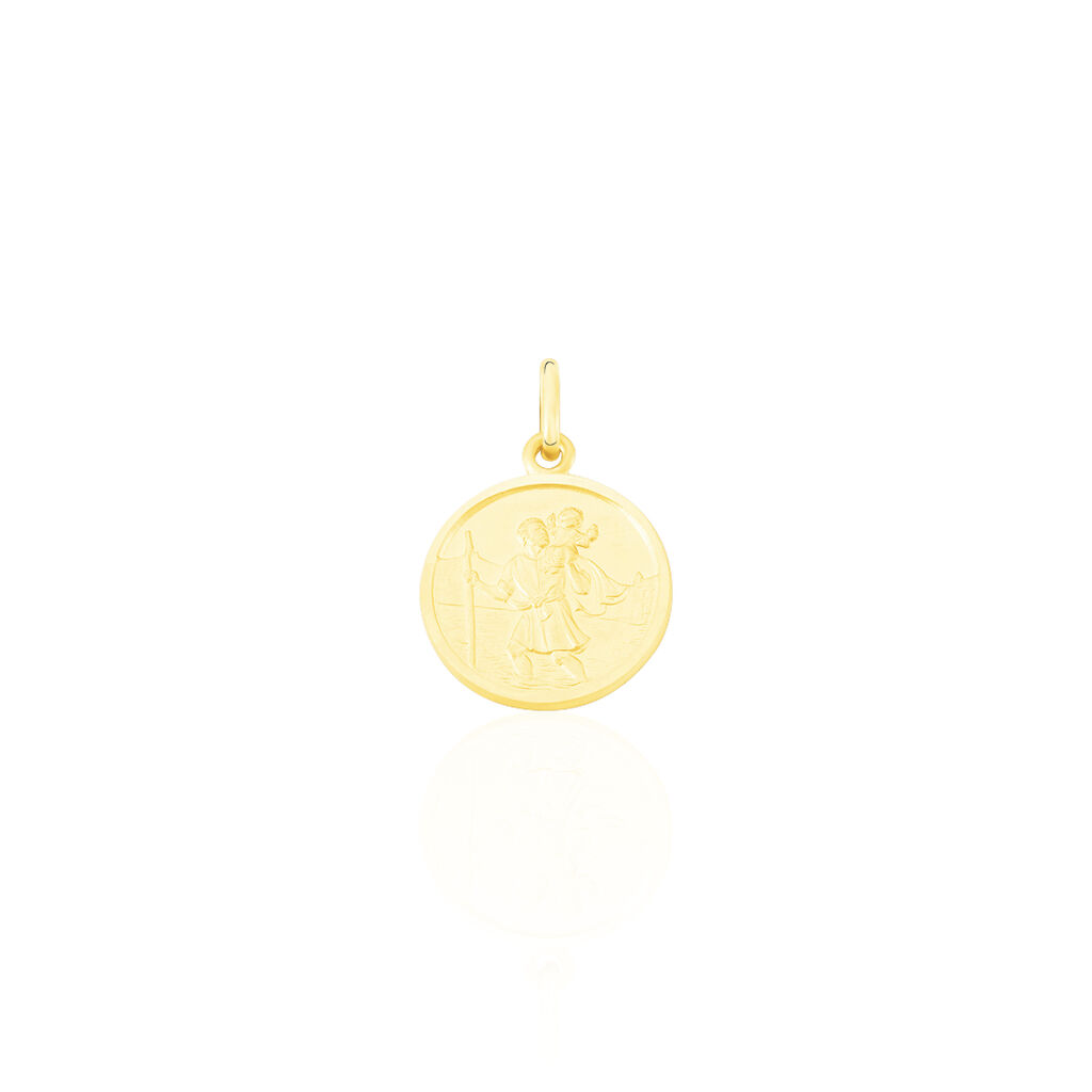 Pendentif Saint Christophe Or Jaune - Pendentifs Baptême Famille | Histoire d’Or