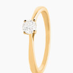 Bague Solitaire Or Jaune Aphrodite Diamant - Bagues solitaires Femme | Histoire d&rsquo;Or