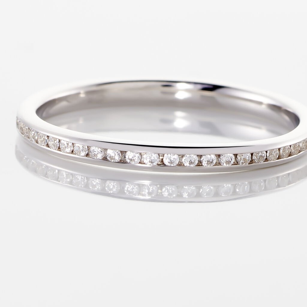 Alliance Laurie Tour Complet Or Blanc Diamant - Alliances Femme | Histoire d’Or