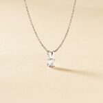 Pendentif Mabila Or Blanc Oxyde De Zirconium - Pendentifs Femme | Histoire d&rsquo;Or