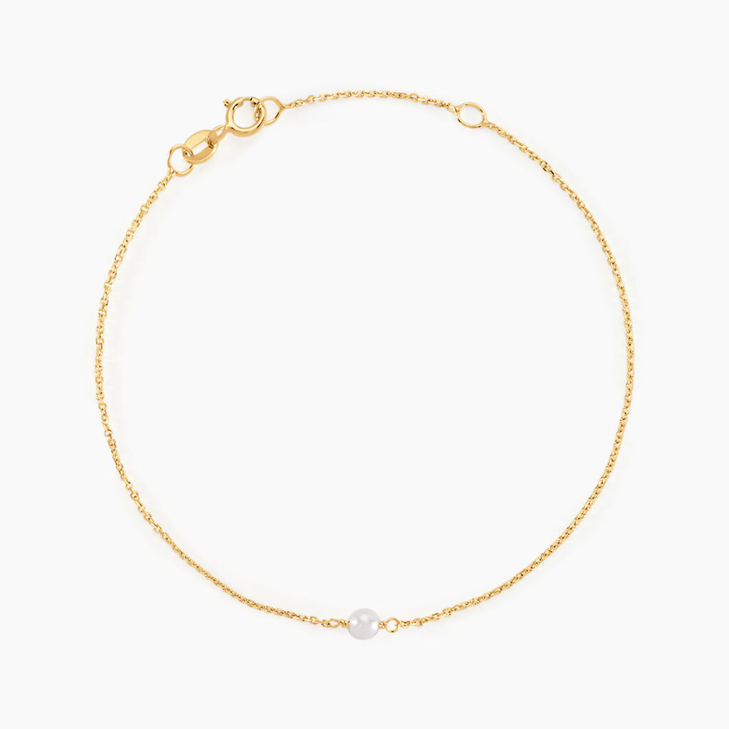 Bracelet Or Jaune Gentiane Perle - Bracelets Femme | Histoire d&rsquo;Or