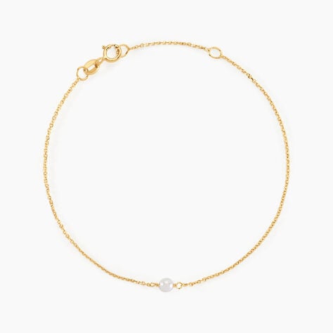 Bracelet Or Jaune Gentiane Perle - Bracelets Femme | Histoire d&rsquo;Or