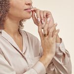 Bague Acier Dor&eacute; Volcanus Agate - Bagues solitaires Femme | Histoire d&rsquo;Or