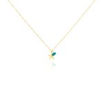 Collier Under The Sea Or Jaune Turquoise - Colliers Femme | Histoire d&rsquo;Or