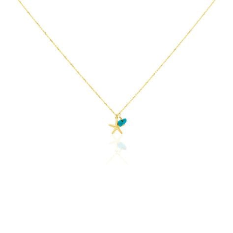 Collier Under The Sea Or Jaune Turquoise - Colliers Femme | Histoire d’Or