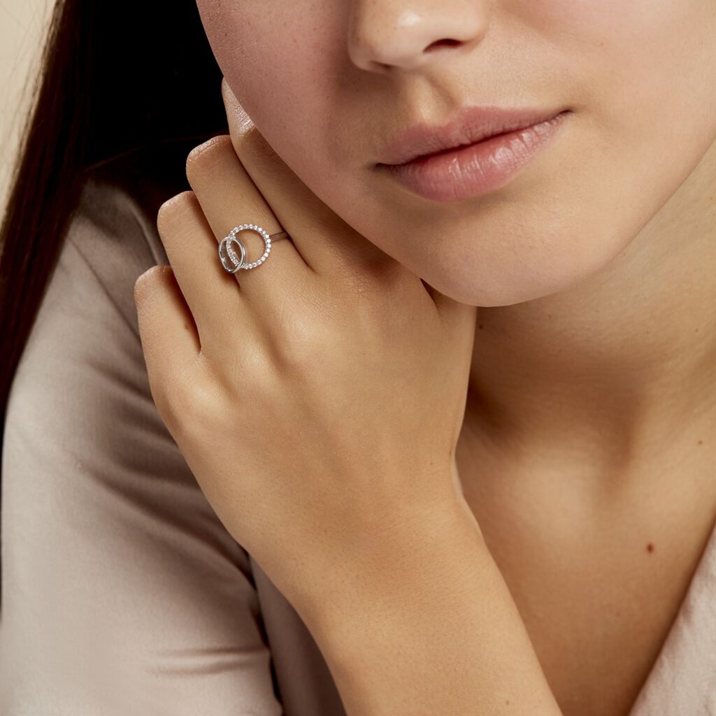 Bague Isabel Argent Blanc Oxyde De Zirconium - Bagues avec pierre Femme | Histoire d’Or