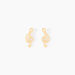 Boucles D'oreilles Puces Bayram Musique Or Jaune - Clous d'oreilles Femme | Histoire d’Or