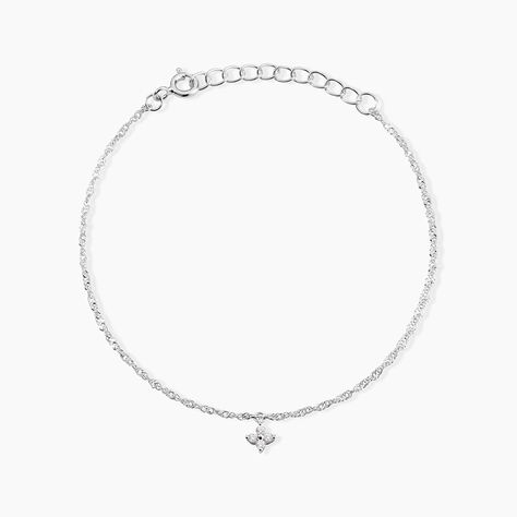 Bracelet Leonne Argent Blanc Oxyde De Zirconium - Bracelets Femme | Histoire d&rsquo;Or