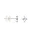 Boucles D'oreilles Puces Winter Flower Or Blanc Oxyde De Zirconium - Clous d'oreilles Femme | Histoire d’Or