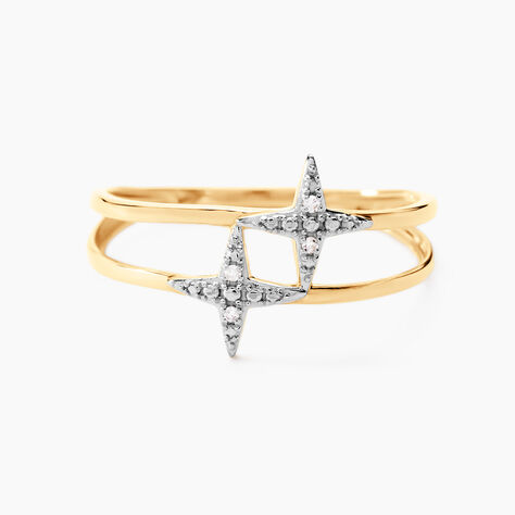 Bague Starlight Or Jaune Diamant - Bagues avec pierre Femme | Histoire d’Or