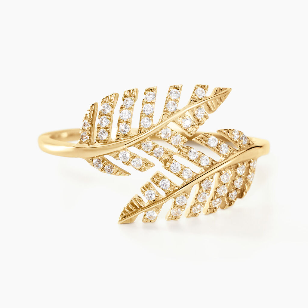 Bague Tourkia Or Jaune Oxyde De Zirconium - Bagues avec pierre Femme | Histoire d&rsquo;Or