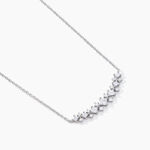 Collier Monique Argent Blanc Oxyde De Zirconium - Colliers fantaisie Femme | Histoire d&rsquo;Or