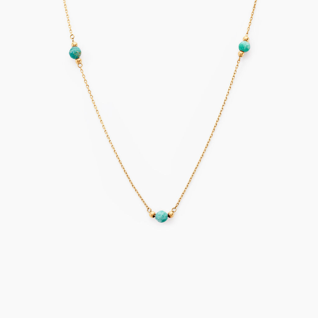 Collier Billy Or Jaune Turquoise - Colliers Femme | Histoire d’Or