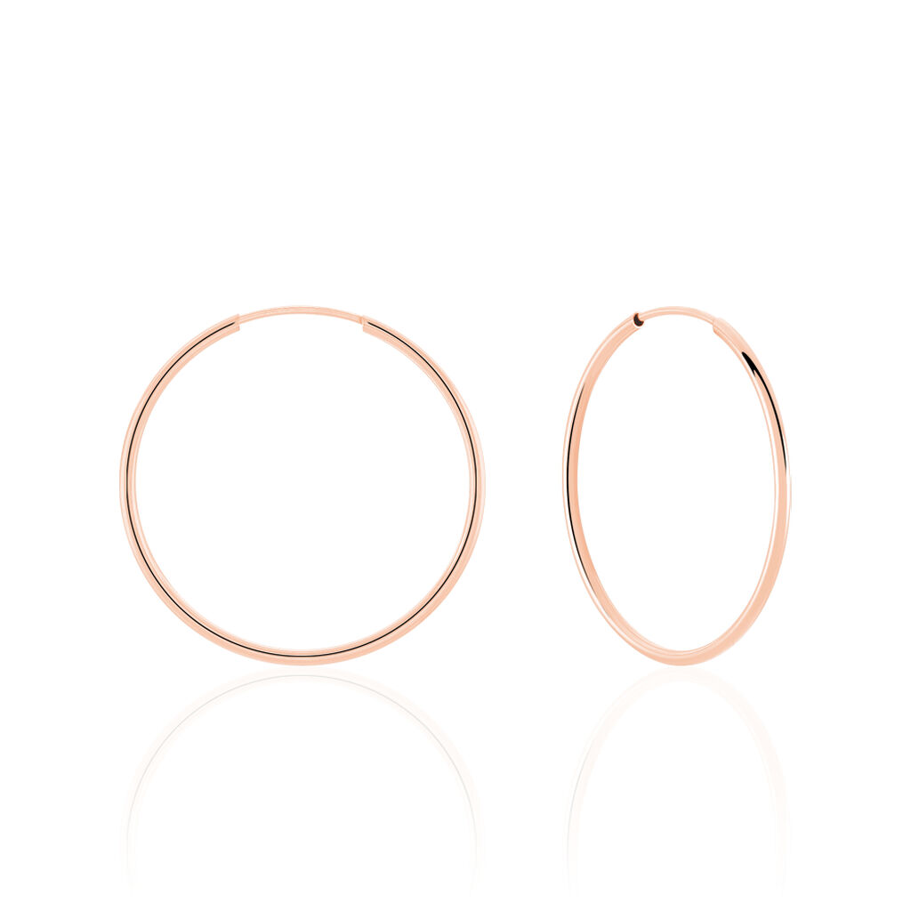 Créoles Dominae Or Rose - Boucles d'oreilles créoles Femme | Histoire d’Or