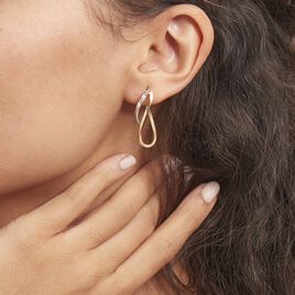 Créoles Hepsie Or Bicolore - Boucles d'oreilles créoles Femme | Histoire d’Or