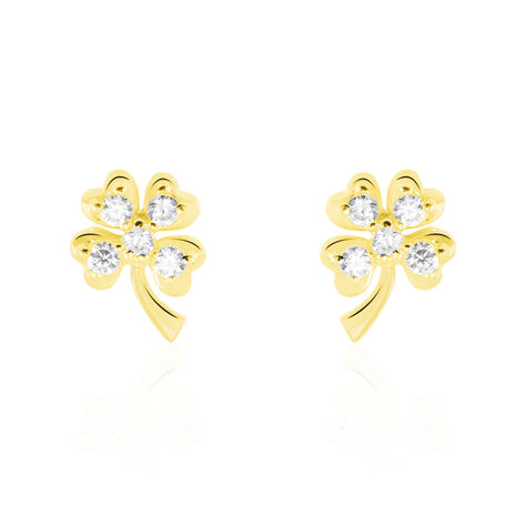 Boucles D'oreilles Or Jaune Verdiane Oxydes - Boucles d'oreilles pendantes Femme | Histoire d’Or