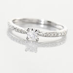 Bague Solitaire Hemera Or Blanc Diamant - Bagues solitaires Femme | Histoire d&rsquo;Or