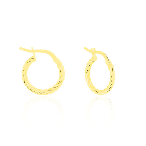 Créoles Bartimee Or Jaune - Boucles d'oreilles créoles Femme | Histoire d’Or