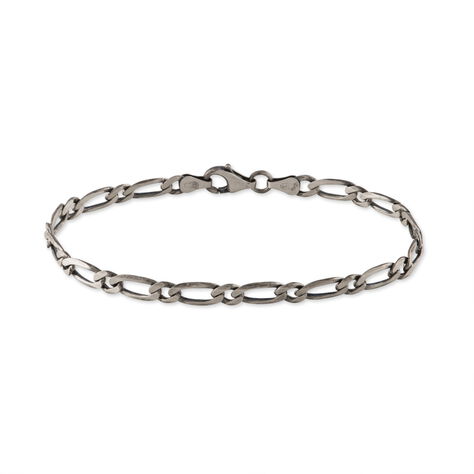 Bracelet Anilo Noircie Argent Blanc - Bracelets chaîne Homme | Histoire d’Or