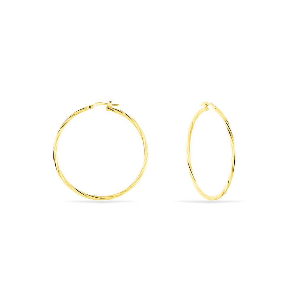 Créoles Youri Or Jaune - Boucles d'oreilles créoles Femme | Histoire d’Or
