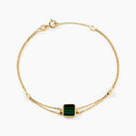 Bracelet Lucky Gems Or Jaune Malachite - Bracelets Femme | Histoire d&rsquo;Or