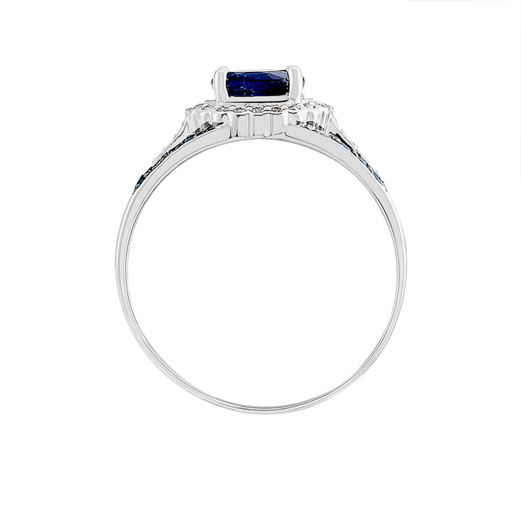 Bague Taliya Or Blanc Saphir Diamant - Bagues solitaires Femme | Histoire d’Or