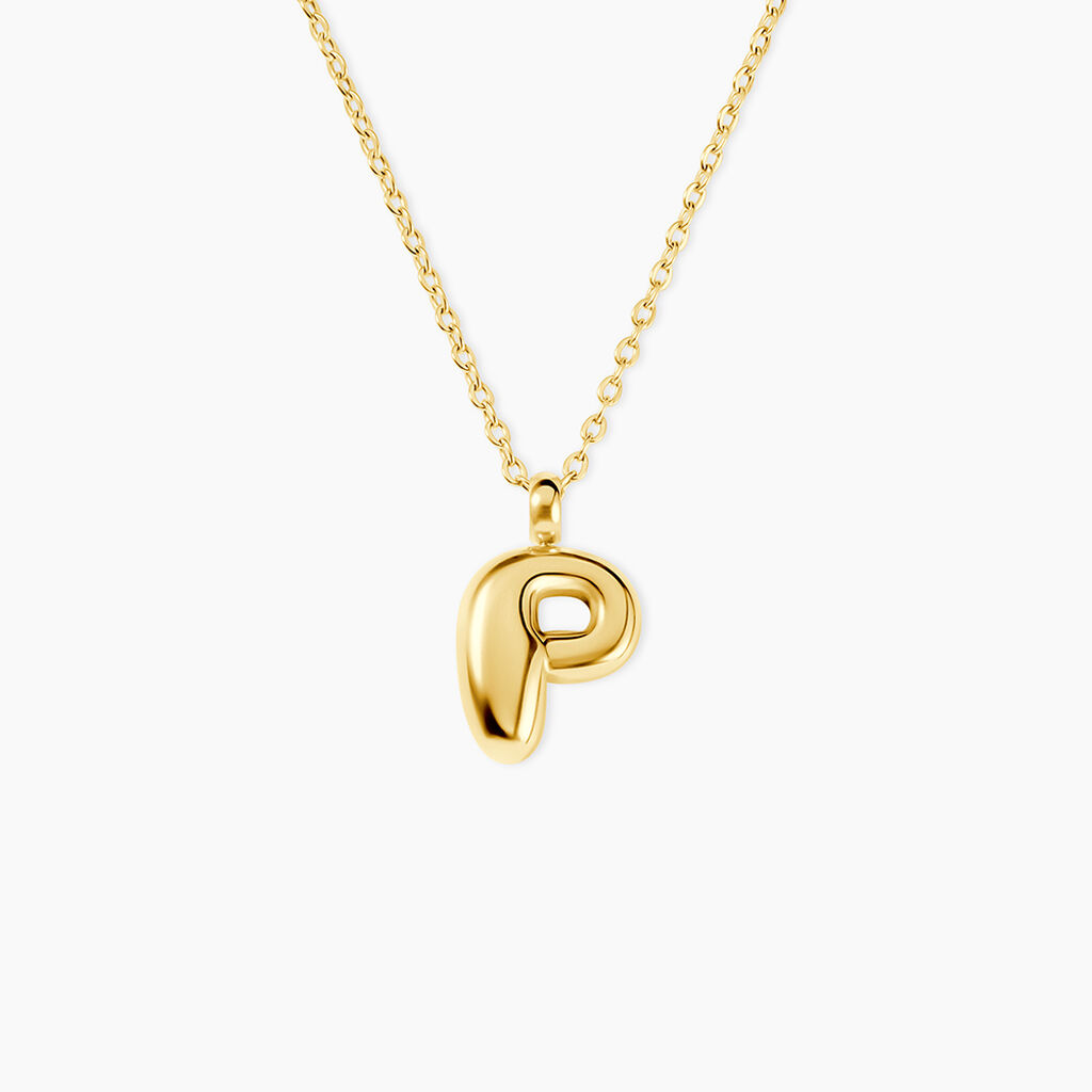 Collier Feliciane Acier Dor&eacute; - Cadeaux de naissance Femme | Histoire d&rsquo;Or