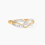 Bague Vaguelette Or Jaune Diamant - Bagues avec pierre Femme | Histoire d&rsquo;Or