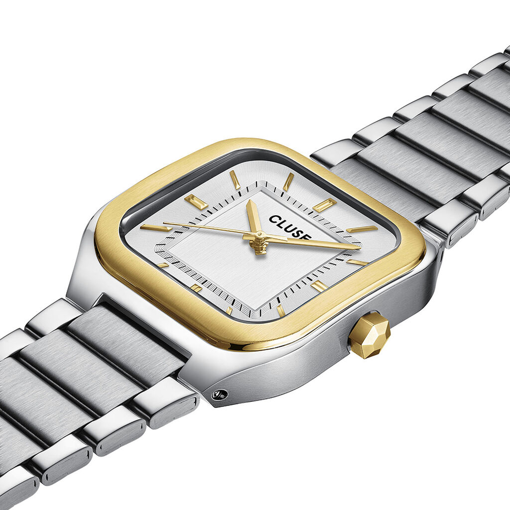 Montre Cluse Quadrus Argent&eacute; - Montres Homme | Histoire d&rsquo;Or