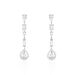 Boucles D'oreilles Pendantes Candia Or Blanc Oxyde De Zirconium - Boucles d'oreilles pendantes Femme | Histoire d’Or