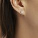 Boucles D'oreilles Puces Charlene Or Blanc Diamant Synthetique