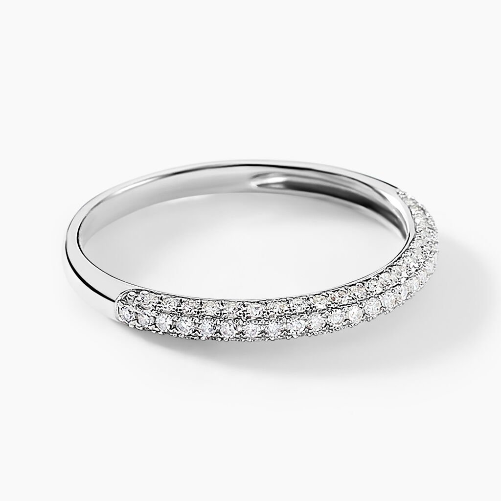 Alliance Joshua Or Blanc Diamant - Alliances Femme | Histoire d&rsquo;Or