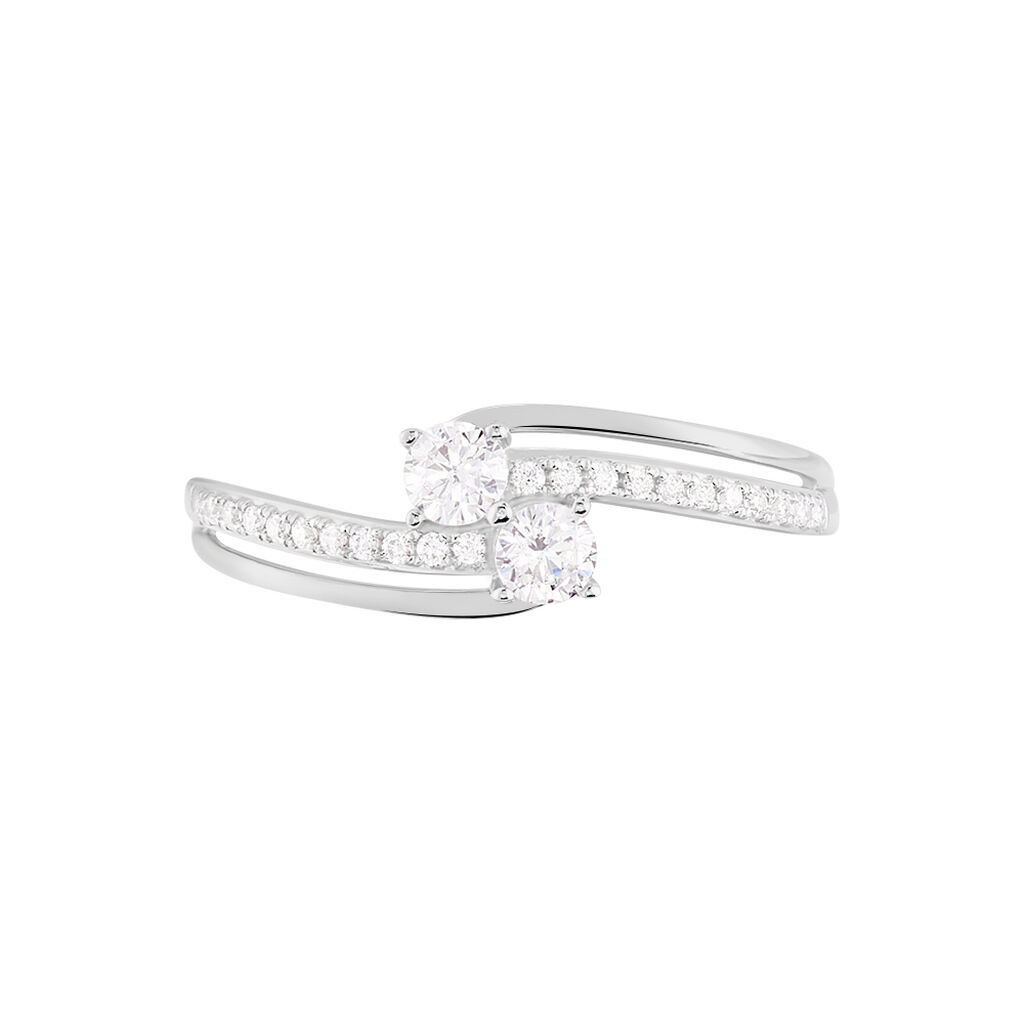 Bague Clarina Or Blanc Oxyde De Zirconium - Bagues avec pierre Femme | Histoire d’Or