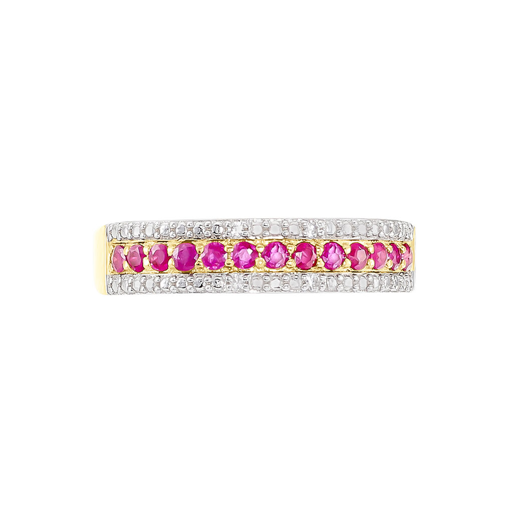 Bague Amias Or Jaune Rubis Diamant - Bagues avec pierre Femme | Histoire d’Or