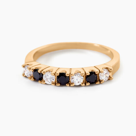 Bague Isee Plaqu&eacute; Or Oxydes De Zirconium - Bagues avec pierre Femme | Histoire d&rsquo;Or
