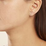Boucles D'oreilles Puces Or Blanc Agota Diamants - Clous d'oreilles Femme | Histoire d&rsquo;Or