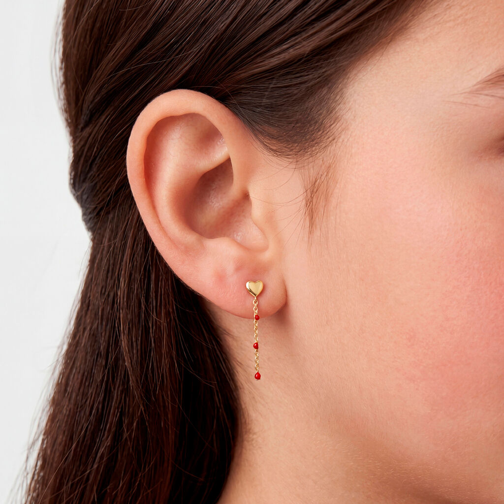 Boucles D'Oreilles Pendantes Bubble Argent Jaune - Boucles d'oreilles fantaisie Enfant | Histoire d&rsquo;Or