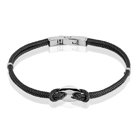 Bracelet Fabrice Acier Blanc - Bracelets cordon Homme | Histoire d’Or