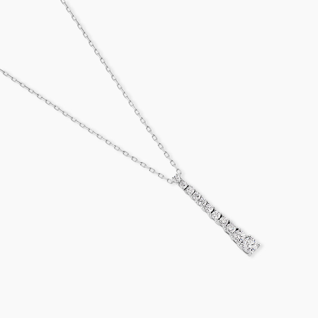 Collier Riviera Or Blanc Diamant - Colliers Femme | Histoire d&rsquo;Or