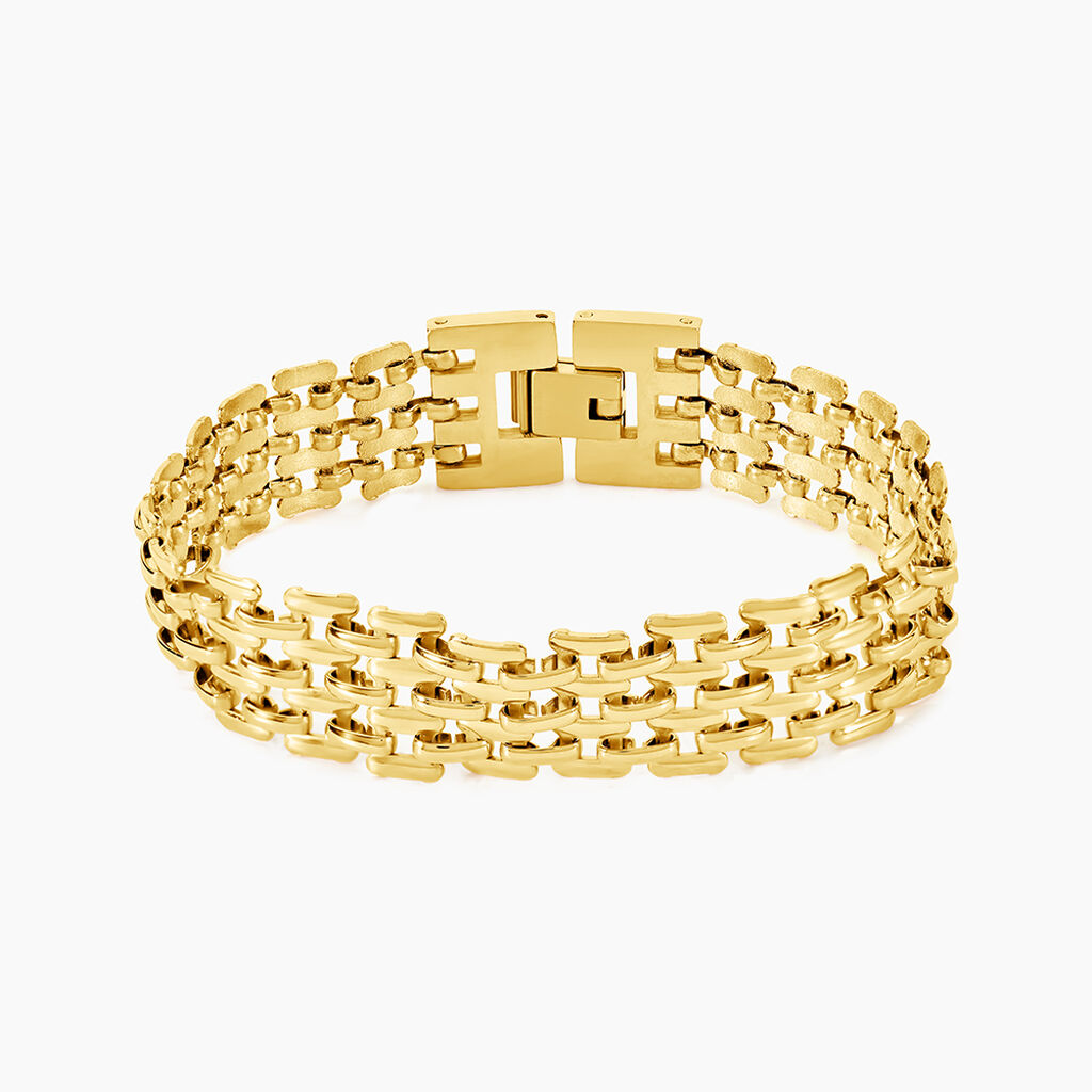 Bracelet Lady Code Acier Jaune - Nouveautés Femme | Histoire d’Or